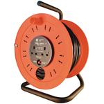 Industrial Extension Cable Reels with 4 Outlets, 25m and 40m