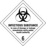 Infectious Substance 6 Diamond Label