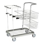 Janitorial Cleaning Trolleys with Mesh Baskets