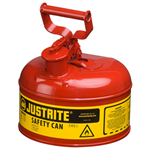 Justrite Metal Safety Cans for flammable liquids