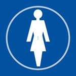 Ladies toilet blue taktlye braille sign