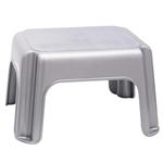 Lightweight grey plastic step-up stool