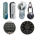 A selection of locks for key cabinets