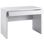 Luxor home office desk with contemporary white gloss finish - 780 x 1100 x 590mm