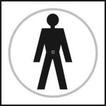 Male Toilet Braille Sign With Symbol