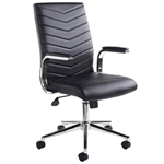 Martinez black faux leather executive office chair