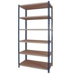 J Rivet medium-duty shelving with 6 chipboard shelves