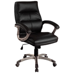 Executive office armchair with medium-height back and tilt mechanism