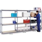 455mm Deep Widespan Shelving with 4 Chipboard Shelves