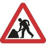 Triangular Men At Work Road Sign