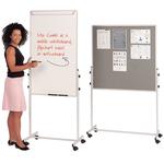 Mobile 3-in-1 Flip Chart, Wipeboard, Noticeboard Combi Unit