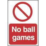 No Ball Games Sign