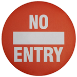 No Entry Graphic Floor Marker
