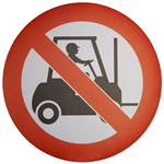 No Forklift Trucks Graphic Floor Marker