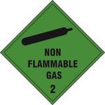 Non Flammable Gas 2 Diamond Label
