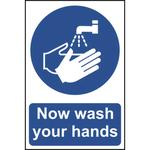 Now Wash Your Hands Sign 300 x 200mm