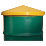 Yellow oil drum lid