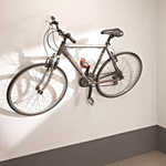 One-bike pedal mounted bike hanging wall hook