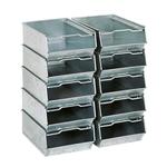 Open Front Galvanised Vista Bins