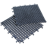 Plastex Lok Recycled PVC Open-Grid Industrial Matting Tiles - Pack of 16