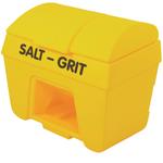 Heavy-Duty Yellow Grit Bin with Hopper Feed