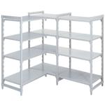 Polypropylene Shelving 600 deep 4x Solid Shelves