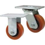 Pair of polyurethane castors for trolleys