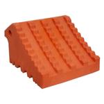 Orange polyurethane wheel chock