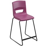 Postura Plus high chair Grape Crush with Black frame