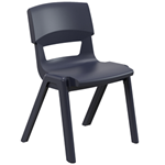 Postura+ size 5 one-piece plastic school chair - nordic blue