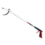 Professional litter picker tool with grooved jaw