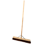 Stiff Bassine Broom with Wooden Handle