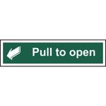 Pull To Open Door Sign