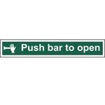 Push Bar To Open Sign