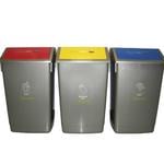Recycling Bin Kit - 3 x 54L Bins with Colour-Coded Lids