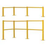 Yellow Round Tube Rail Barriers