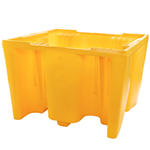 Yellow polyethylene IBC spill pallet