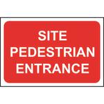Site Pedestrian Entrance Sign