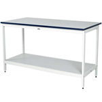 Sitting Height Mail Sorting Bench with bottom shelf