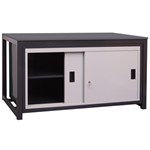 Metal workbench with integral storage