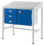 Team Leader Workstations With Triple Drawer & Cupboard