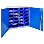 Small parts bin cabinet with 24 storage bins