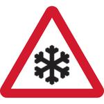 Snow and Ice Road Sign 