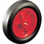 Solid rubber tyred wheel