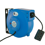 Spring-rewind electric cable reel