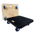 Square Skate Dolly with Ribbed Rubber Surface & Bumpers