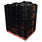 Black plastic pallet collar