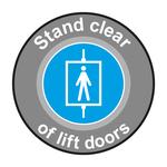 Stand Clear of Lift Doors Graphic Floor Marker 