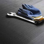 Black Fine Fluted Rubber Matting