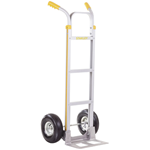 200kg Stanley aluminium sack truck with yellow trim